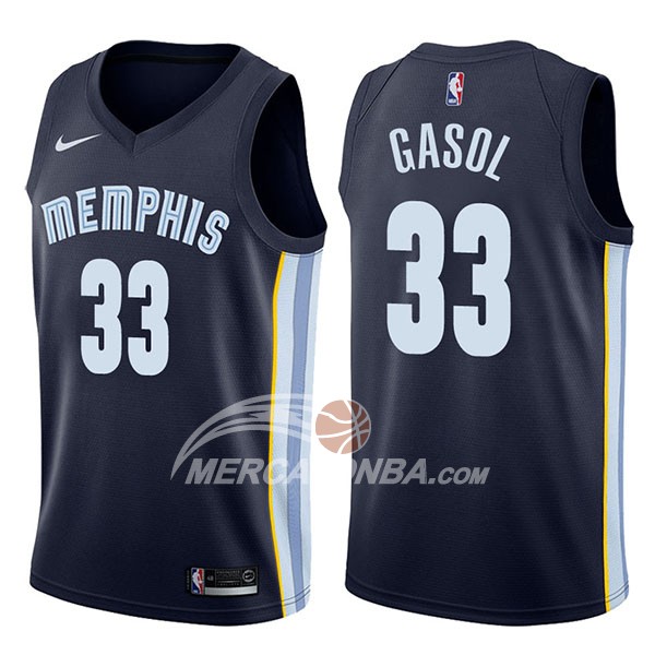 Maglia NBA Memphis Grizzlies Marc Gasol Icon 2017-18 Blu